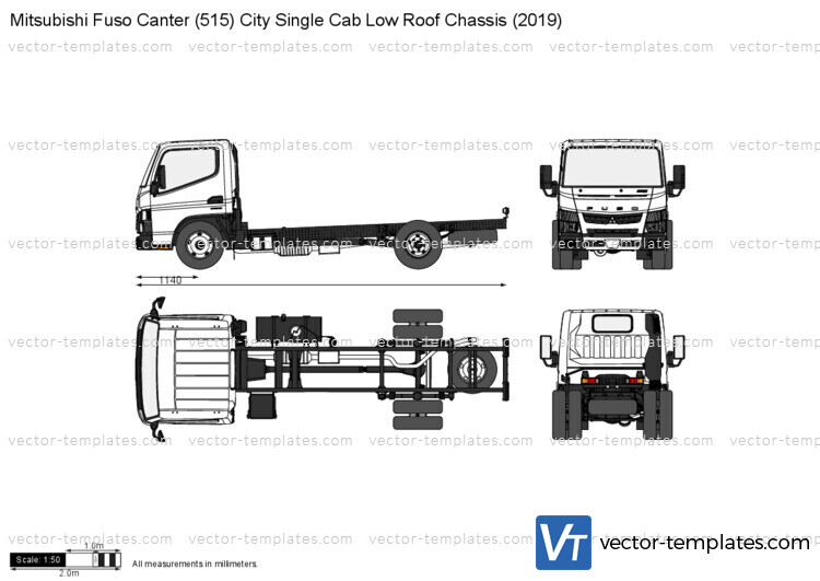 Mitsubishi Fuso Canter (515) City Single Cab Low Roof Chassis