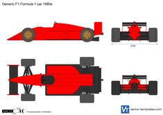 Generic F1 Formula 1 car 1980s