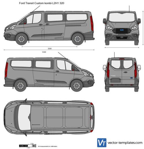 Ford Transit Custom kombi L2H1 320