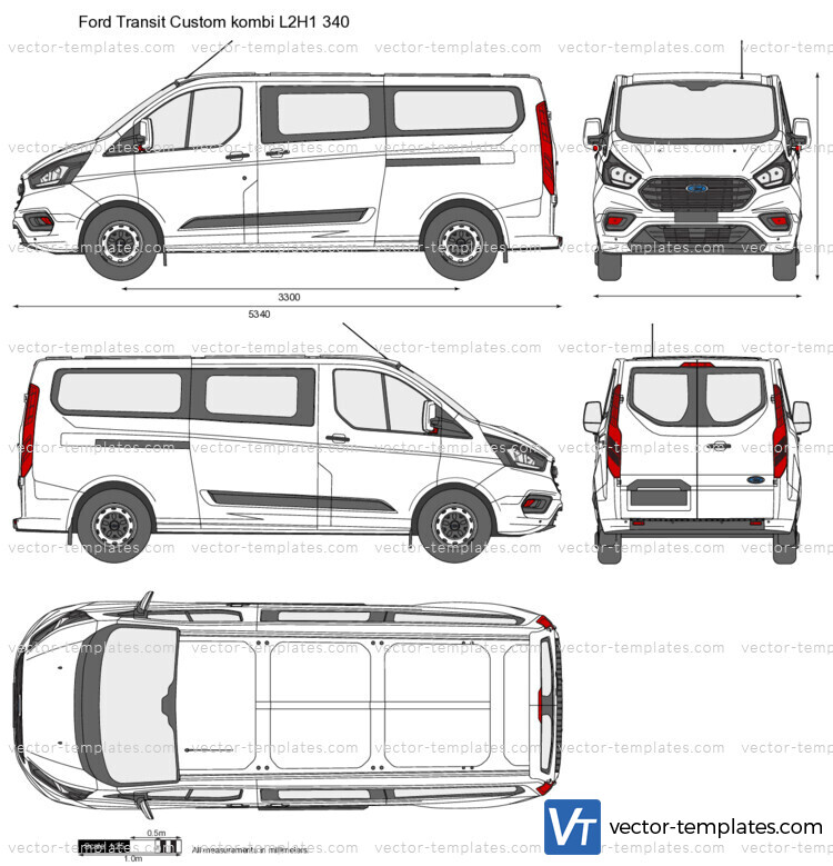 Ford Transit Custom kombi L2H1 340