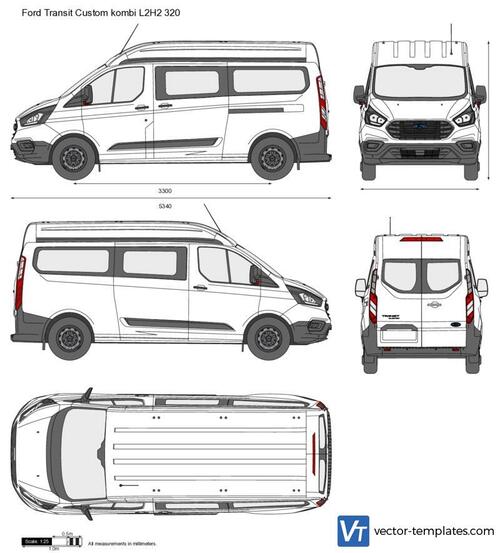 Ford Transit Custom kombi L2H2 320