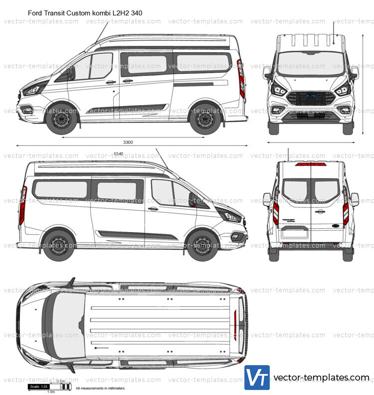 Ford Transit Custom kombi L2H2 340