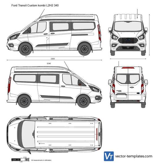 Ford Transit Custom kombi L2H2 340