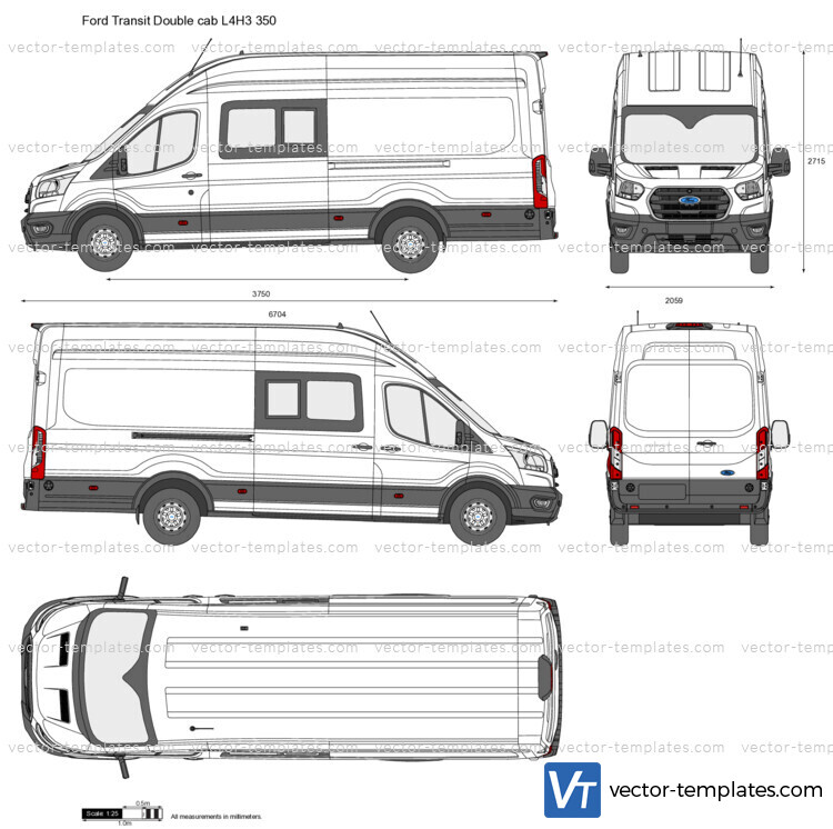 Ford Transit Double cab L4H3 350