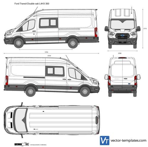 Ford Transit Double cab L4H3 350