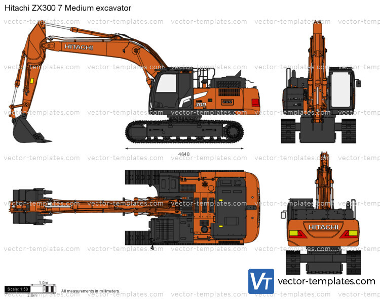 Hitachi ZX300 7 Medium excavator