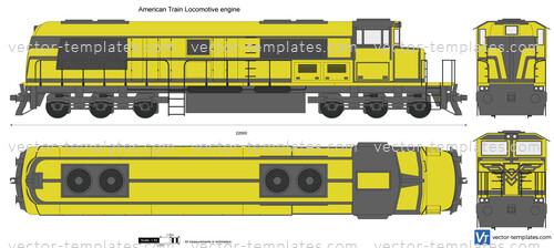 American Train Locomotive engine