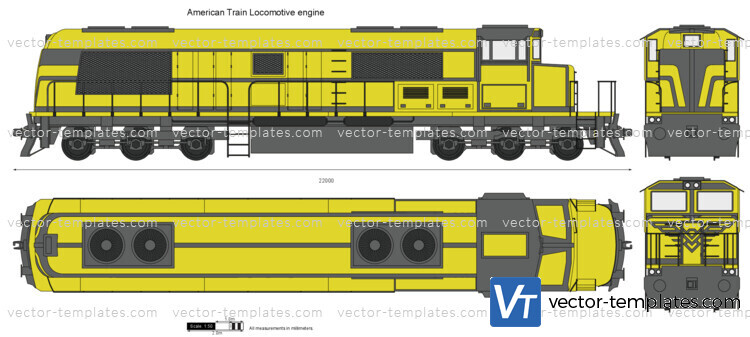 American Train Locomotive engine