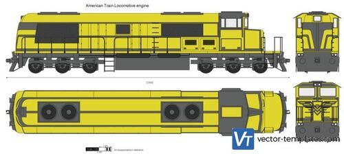 American Train Locomotive engine