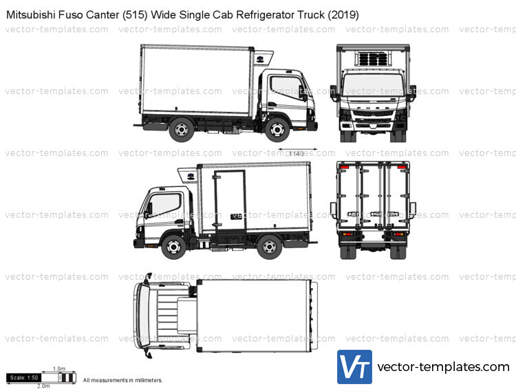 Mitsubishi Fuso Canter (515) Wide Single Cab Refrigerator Truck