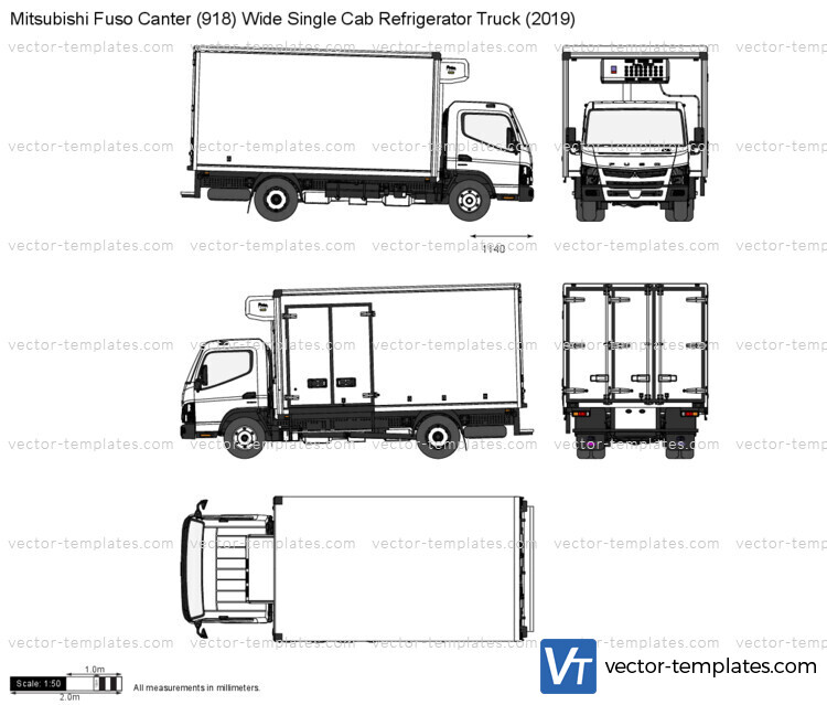 Mitsubishi Fuso Canter (918) Wide Single Cab Refrigerator Truck