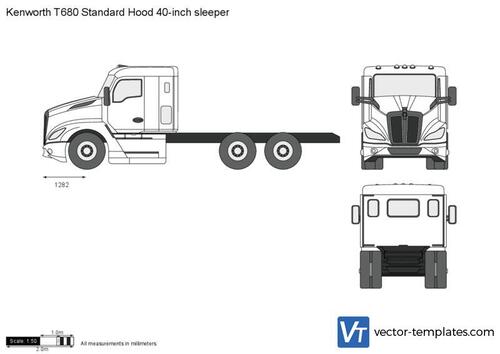 Kenworth T680 Standard Hood 40-inch sleeper