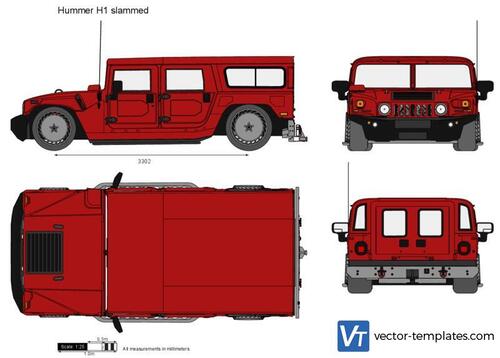 Hummer H1 slammed