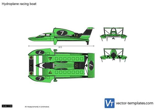 Hydroplane racing boat