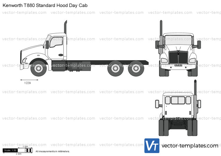 Kenworth T880 Standard Hood Day Cab