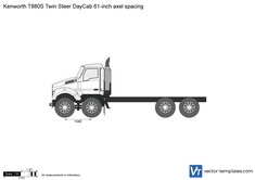 Kenworth T880S Twin Steer DayCab 61-inch axel spacing