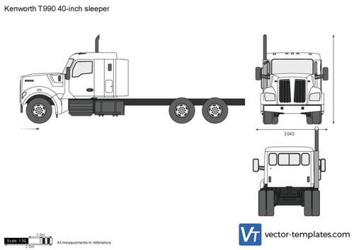 Kenworth T990 40-inch sleeper