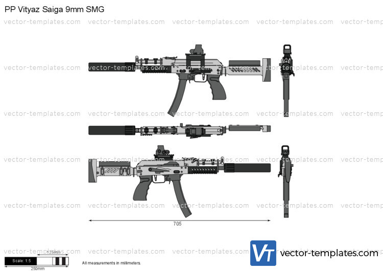 PP Vityaz Saiga 9mm SMG