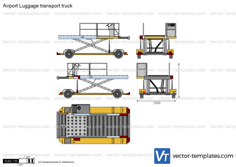 Airport Luggage transport truck