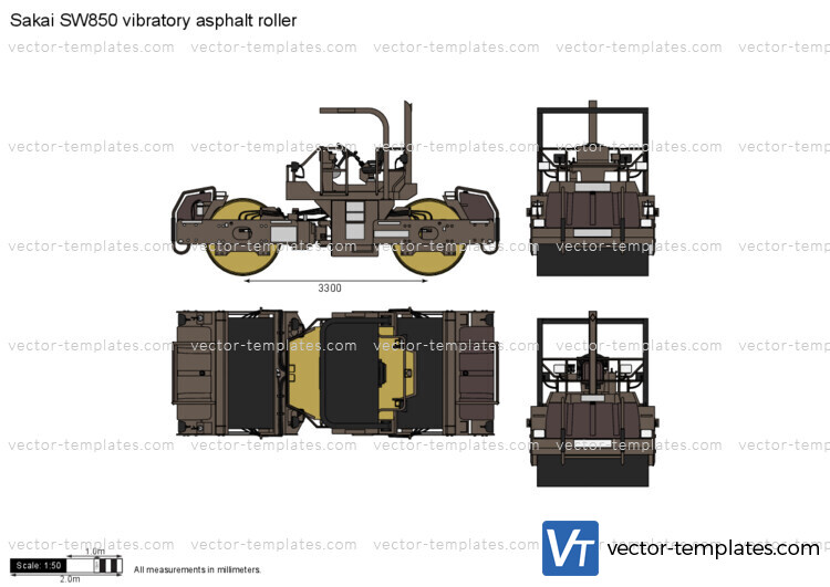 Sakai SW850 vibratory asphalt roller