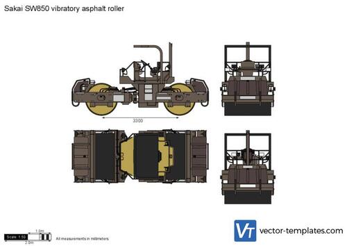 Sakai SW850 vibratory asphalt roller