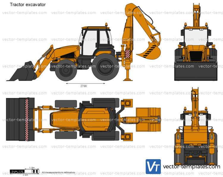 Tractor excavator