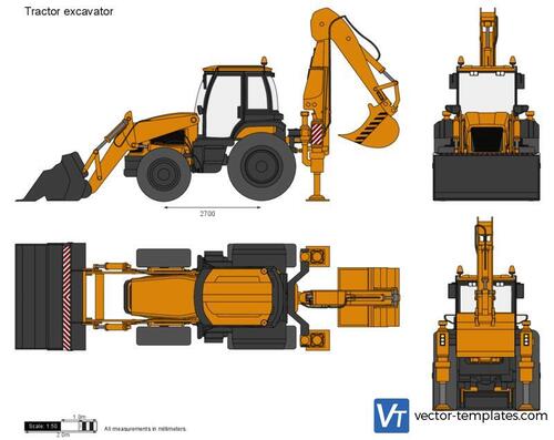 Tractor excavator