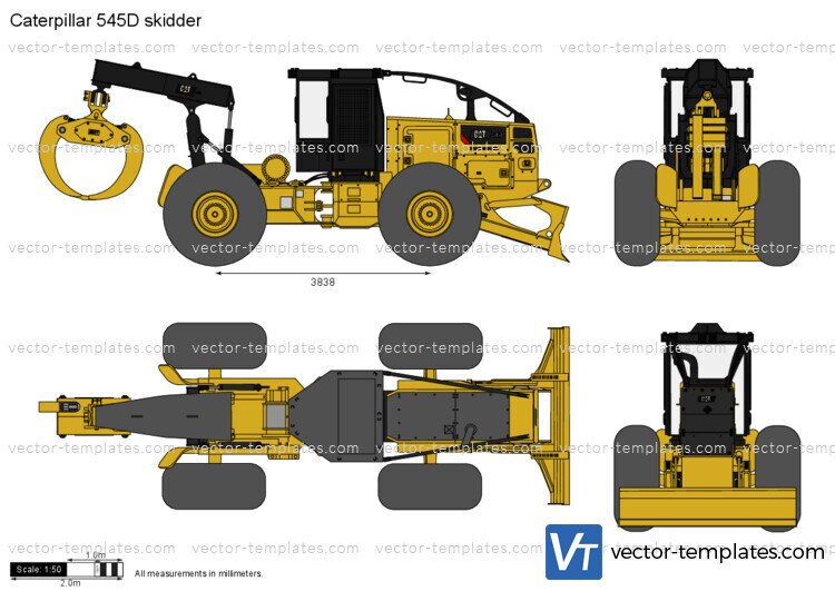 Caterpillar 545D skidder