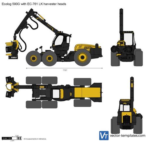 Ecolog 590G with EC-761 LK harvester heads