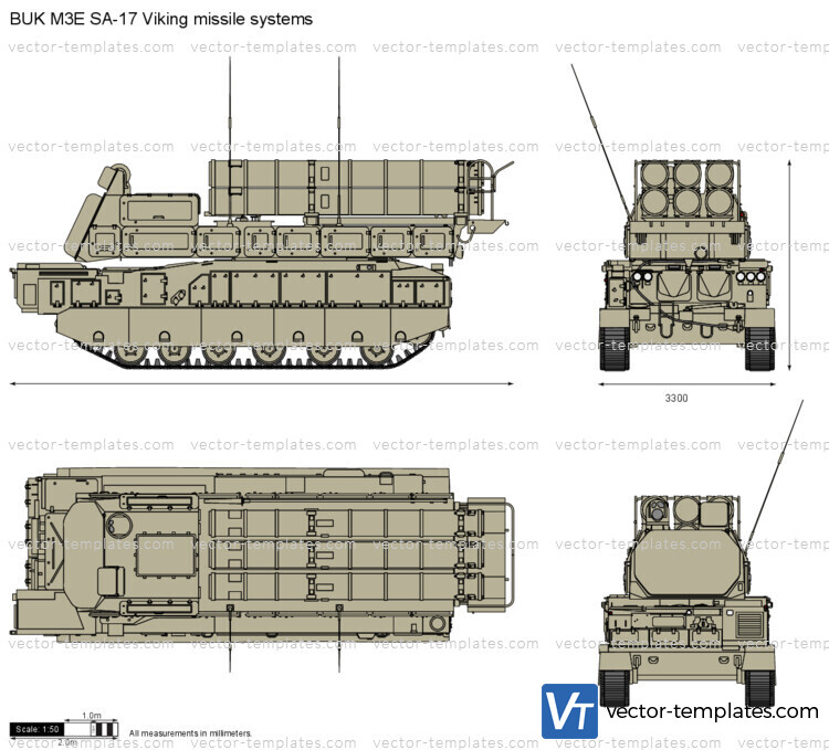 BUK M3E SA-17 Viking missile systems