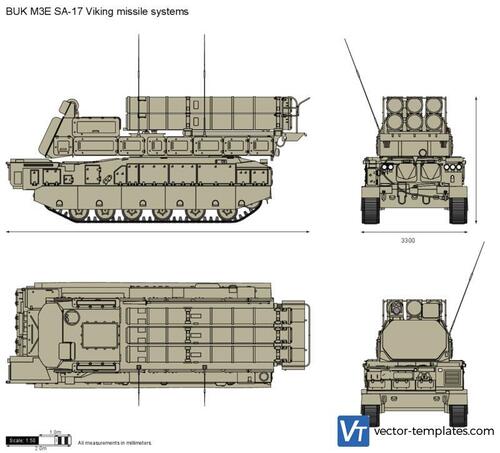 BUK M3E SA-17 Viking missile systems