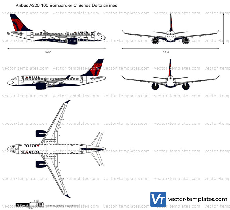 Airbus A220-100 Bombardier C-Series Delta airlines
