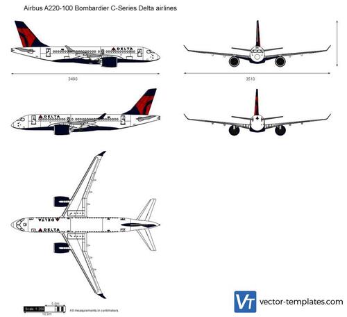 Airbus A220-100 Bombardier C-Series Delta airlines