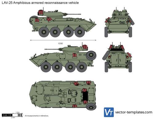 LAV-25 Amphibious armored reconnaissance vehicle