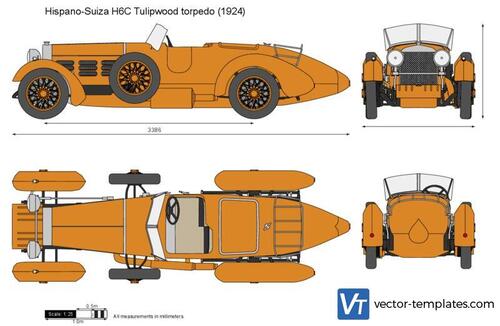 Hispano-Suiza H6C Tulipwood torpedo