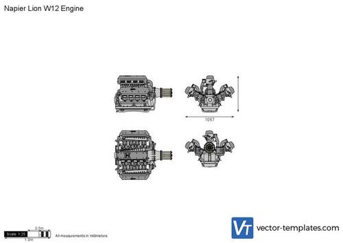 Napier Lion W12 Engine
