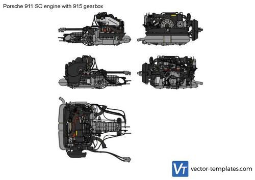 Porsche 911 SC engine with 915 gearbox