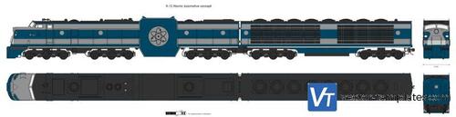 X-12 Atomic locomotive concept