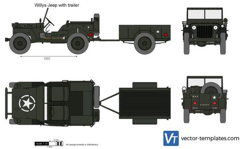 Willys Jeep with trailer