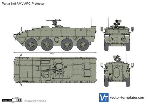 Partia 8x8 AMV APC Protector