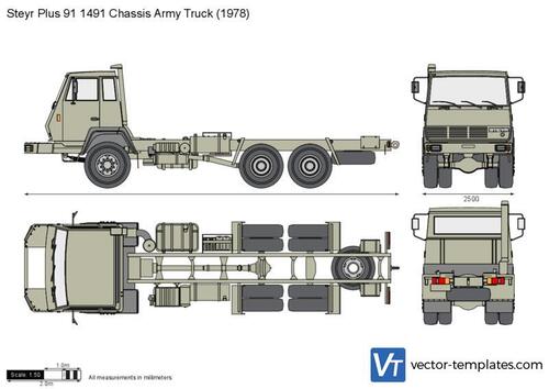 Steyr Plus 91 1491 Chassis Army Truck