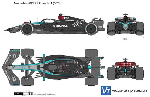 Mercedes W15 F1 Formula 1
