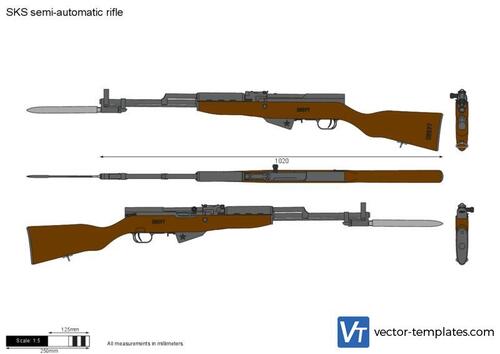 SKS semi-automatic rifle