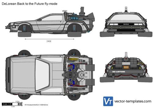 DeLorean Back to the Future fly-mode