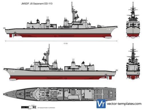 JMSDF JS Sazanami DD-113