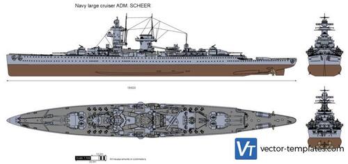 Navy large cruiser ADM. SCHEER