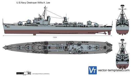 U.S.Navy Destroyer Willis A. Lee