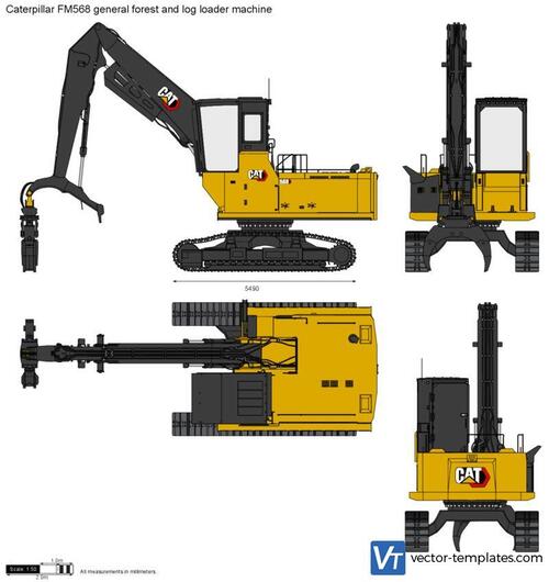 Caterpillar FM568 general forest and log loader machine