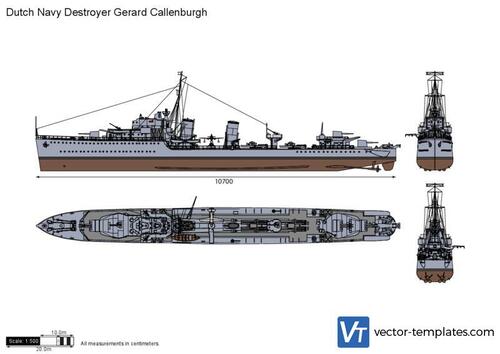 Dutch Navy Destroyer Gerard Callenburgh
