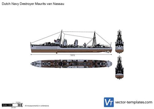 Dutch Navy Destroyer Maurits van Nassau